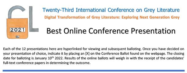 GL2021 Conference Presentations in Plenary Sessions