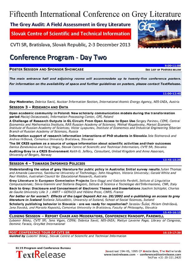 GL15 Conference Program
