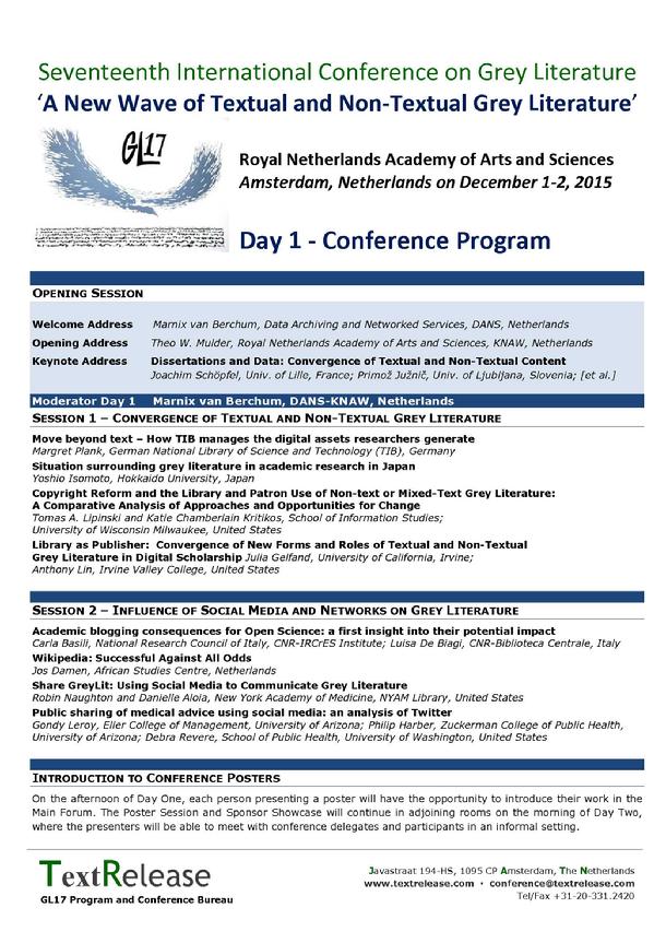 GL17 Conference Program